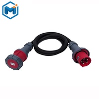Câble d'extension 10m 63A 5 broches avec prise mâle et femelle pour distribution d'alimentation