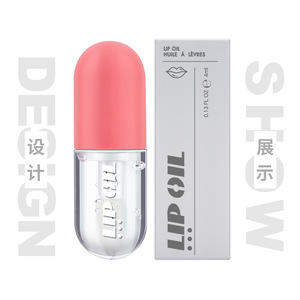 <b>Mini</b> Pill Capsule <b>Lip</b> <b>Gloss</b> 5ml Glossy Plump Colorless Pearlescent Shimmer <b>Lip</b> Oil For Daily Use - Product Image 4