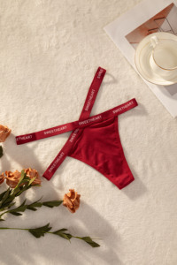 ชุดชั้นในแบบจีสตริงผ้าฝ้ายพิมพ์ลายตัวอักษร สีพื้น แบบไขว้ เซ็กซี่ น่ารัก ใส่ได้ทุกวัน แพ็ค 6 ชิ้น มีสินค้าในสต็อก - Product Image 4