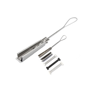 工場直販 FTTHアクセサリー 光ファイバーワイヤークランプ 1-2ペア ステンレス製ドロップワイヤークランプ - Product Image 1
