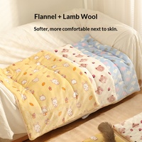 Couverture pour animaux de compagnie en flanelle douce et chaude de haute qualité, sur mesure, avec un motif animal