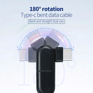 Câble USB tressé en nylon ultra-résistant avec tête rotative à 180 degrés, charge rapide, type C, pour <span class=keywords><strong>iPhone</strong></span> 15, Huawei, Samsung - Product Image 6