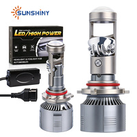 Ampoules de phares LED mini projecteur Sunshiny A100 100W 3570 CSP sans erreur Canbus, prêtes à être expédiées, améliorations auto 100W H7 H4 9005