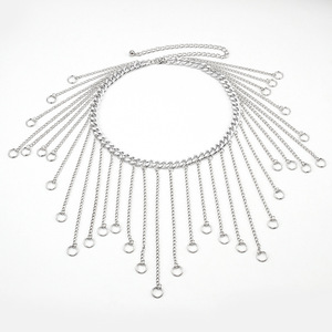 โซ่คาดเอวพู่ห้อยสีทอง สไตล์ฮิปฮอป แฟชั่นชายหาด โซ่คล้องตัว โลหะผสมสังกะสี แบบเส้นเดียว - Product Image 4