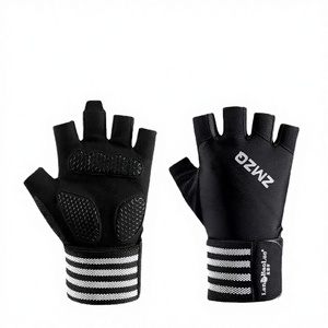 Unisex Sports Protective Neoprene Adjustable Wrist <b>Strap</b> Anti-Slip Training Weight Lifting Cycling Half Finger Gym Gloves - Product Image 2