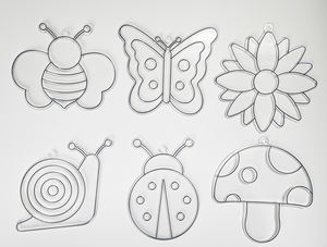 Atacado Personalizar Padrão DIY Pendurado Janela Arte Suncatcher Expressões Criativas das Crianças Desenho Brinquedo Janela Pintura - Product Image 6