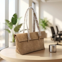 Sac en daim marron vintage de haute qualité pour femmes, grande capacité, sac à bandoulière pour femmes, sac fourre-tout classique pour le travail, sac à main pour femmes