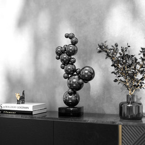 Meuble TV <span class=keywords><strong>Huang</strong></span> Master, style minimaliste moderne, abstrait, en acier inoxydable, table d'appoint, boîte cadeau pour salon - Product Image 3