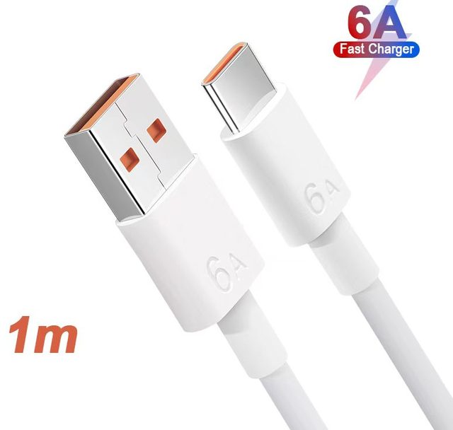 6A 120W USB Type C Cable Mobile Phone Fast Charging Cable for iphone 15 16 17 Pro Max