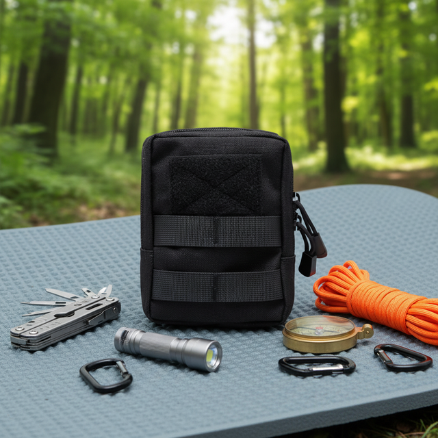 600D Multicam Tactical Molle Pouch Compact Water Resistant EDC Pouch for Backpack Vest Duty Belt