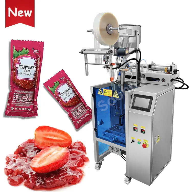 Macchina confezionatrice di pasta di frutta liquida verticale ad alta velocità completamente automatica bustina macchina confezionatrice per salsa di marmellata