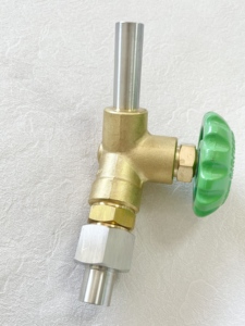 Válvula de Cierre Manual de Latón Criogénico para Cilindros de Gas, Temperatura Media, DJ10F DN10, OEM - Product Image 3
