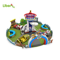 Structure de jeux intérieure sur le thème des dessins animés, toboggans, certifiée CE, capacité 500 kg, pour enfants, centres commerciaux