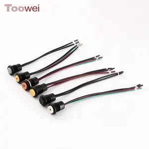 Toowei Waterproof 16mm Plastic Engine Start Round Push Button Switch With 160mm Wire