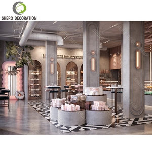 Meubles de boulangerie de luxe, comptoir de présentation de gâteaux sur mesure, vitrine à desserts et à pain en verre pour la décoration intérieure d'une boulangerie - Product Image 2