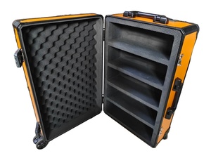 Étui de rangement pour cartes gradées Rollig <span class=keywords><strong>Orange</strong></span> à 5 rangées avec serrure TSA, étui de rangement pour cartes à collectionner avec roulettes pour PSA, GMA, HGA, NGS, SGC, CSG - Product Image 2