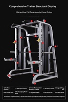 Machine Smith à Crossover par Câble, Ensemble d'Équipement de Gymnastique Commercial Robuste Multi-stations Pliable, Rack à Squat pour Usage Domestique