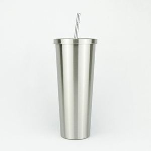 Feist Cross-border <b>Large</b>-Capacity Double-<b>Wall</b> Stainless Steel Straw Cup Vacuum-Insulated Gradient-Color Portable Coffee Mug - Product Image 2