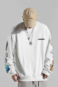 On-line di Vendita Calda 1pc Personalizzato Oversize pantaloni Casuali degli uomini di Logo Personalizzato Con Cappuccio Girocollo Hip Hop <span class=keywords><strong>Streetwear</strong></span> Girocollo Felpa Crew collo - Product Image 6