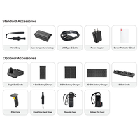Terminal de données mobile robuste MEFERI ME74, ordinateur portable, 5G NFC RFID Android 13, lecteur de codes-barres PDA pour entrepôt