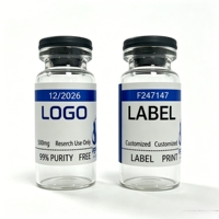 Autocollants personnalisés pour flacons de peptides en vinyle HD pour bouteilles de 3 ml, 5 ml, 10 ml, étiquettes pour compléments beauté et fitness