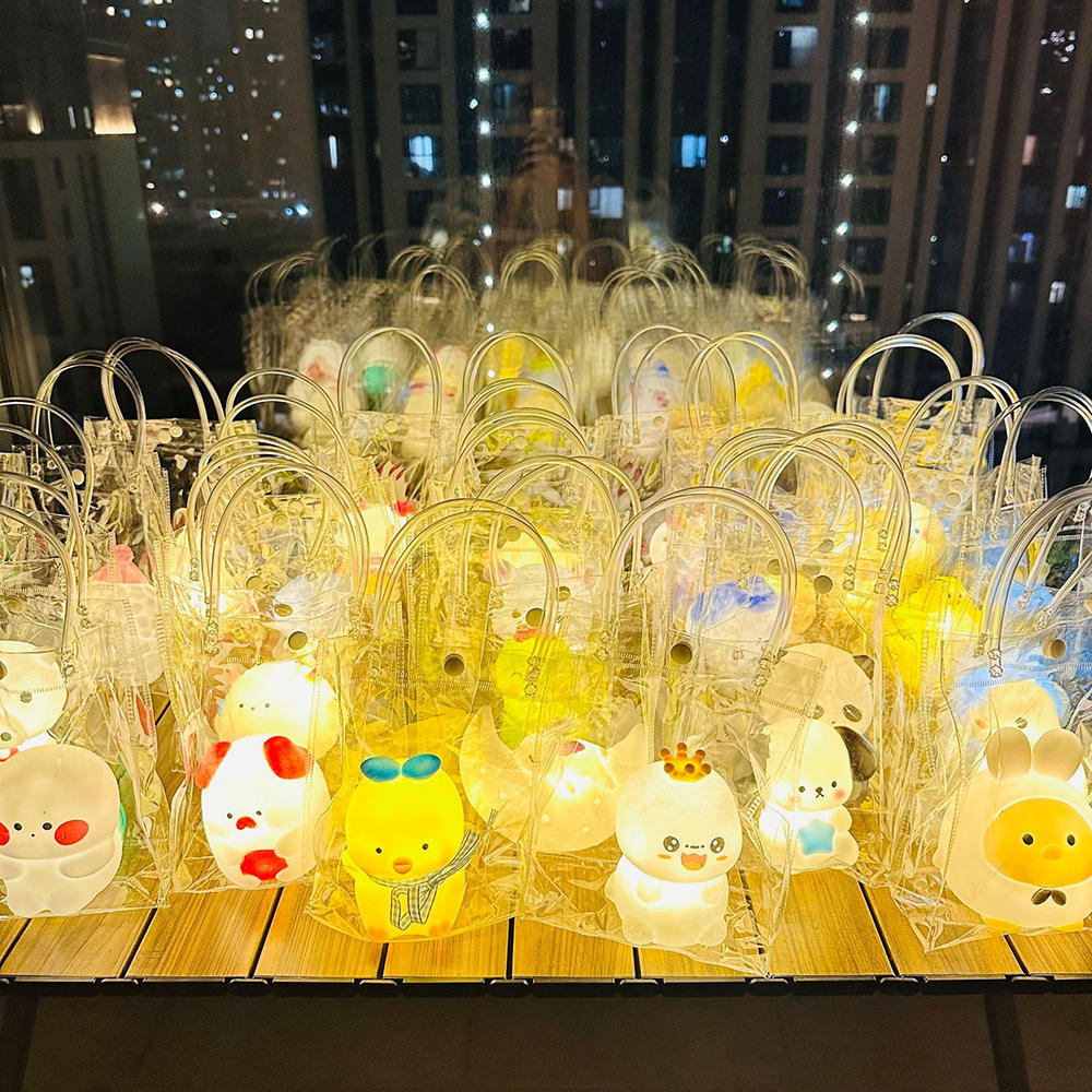 Sac cadeau transparent/raphia * 2 [pas de veilleuse]