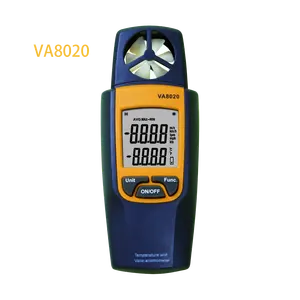 CHINCAN VA8020 Anemometer angin LCD, pengukur kecepatan angin dan suhu Digital dengan lampu latar LCD