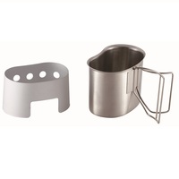 Accessoires de camping en plein air Base de réchaud de tasse de cantine en aluminium anodisé durable pour tasse de cantine de 0,7L