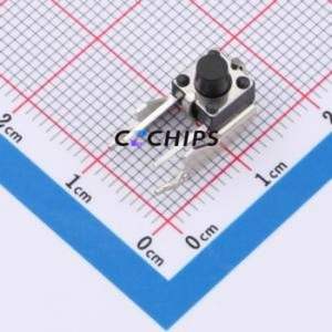 TC-6615C-6.5-260 Tactile Switch Through hole,6x6mm Switch Single Pole Single Throw Round Button 2.6N Right Angle Insert - Product Image 1