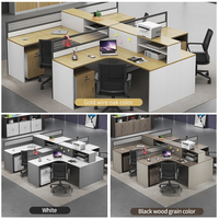 Bureau bureau personnel bureau simple moderne écran station casier partition employé bureau d'ordinateur