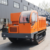 Mini camion à benne basculante de jardin Dumper chenillé de 8 tonnes utilisant un chargeur sur chenilles pour ferme