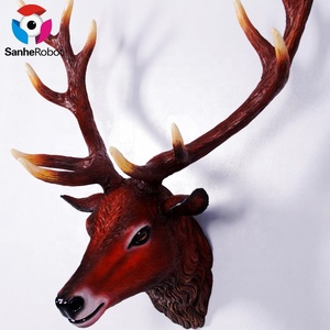 Panier de supermarché en fibre de verre, décoration de noël, motif cerf - Product Image 4