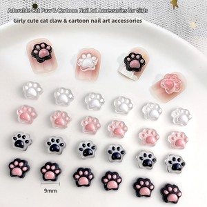 Graziosi Mini Charm per Unghie a Forma di <span class=keywords><strong>Zampa</strong></span> di Gatto, Strass in Resina per Nail Art, Decorazioni Fai-da-Te per Unghie, Forniture per Saloni, Vendita all'Ingrosso - Product Image 1