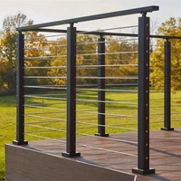 Modernes Design Edelstahl Außenbereich Villa Garten Balustrade Treppen-Seilgeländer Rostbeständig Maßgefertigte Größen