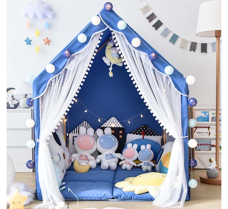 210D Oxford Indoor Play Tent With Lights Outdoor Kids Family Play House People