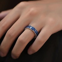 Bagues rétro chinoises porte-bonheur redimensionnables en laiton Bijoux bague vintage en émail cloisonné à motifs de nuages pour femmes