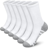Chaussettes anti-bactériennes respirantes confortables noir blanc gris dernier prix promotionnel chaussettes de sport unisexes en laine mérinos pour l'automne