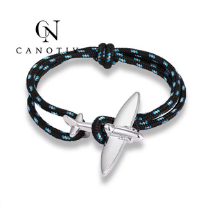 Gran oferta, accesorios de moda, pulseras de avión piloto, dijes hechos a mano para hombres, pulseras de paracaídas de nailon - Product Image 4