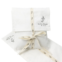 Pochette en coton doux personnalisée de haute qualité, recyclable, avec rabat et cordon de serrage, pour emballage type enveloppe