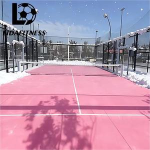 Campo da Tennis e Paddle Panoramico Standard per Esterni, Set Completo con Telaio in Acciaio Zincato e Vetro Temperato per Club - Product Image 4