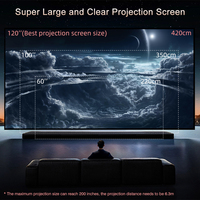 Proyector LCD Portátil LED de Alto Brillo, Cine en Casa 1080P, 900 Lúmenes, Android 12, Smart, HiFi Estéreo, Wi-Fi, 4K Mini 28000