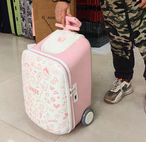 Valigia Cavalcabile 2-in-1 Personalizzata per Bambini con Sedile Pieghevole, Passeggino Bagaglio a Mano in ABS PC - Product Image 4