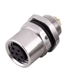 Conector de Panel DIN Impermeable M8, 4 Pines, Macho, Roscado, Contactos de Cobre Chapados en Oro para Cableado de Señales Automotrices - Product Image 1