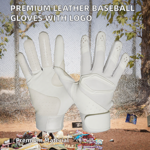 Guantes de Béisbol de Cuero Transpirables y Ligeros, Ambidiestros, con Cierre de Velcro, Guantes de Entrenamiento con Logotipo Personalizado - Product Image 5