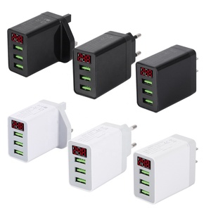 <span class=keywords><strong>Chargeur</strong></span> USB 3 ports EU US Plug LED Display 3.1A Charge rapide <span class=keywords><strong>Chargeur</strong></span> de téléphone portable intelligent <span class=keywords><strong>pour</strong></span> iPhone <span class=keywords><strong>Samsung</strong></span> Xiaomi Tablet - Product Image 2