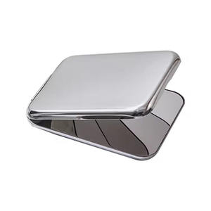 Miroir de maquillage double face rond en acier inoxydable de qualité supérieure, miroir de poche de voyage pour femmes, cadeau - Product Image 2