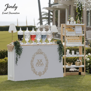Carrito de Dulces para Bodas con Logotipo Personalizado JINDY, Barra de Bebidas de Café, Soporte para Pasteles para Decoración de Fiestas de Boda al Aire Libre - Product Image 2