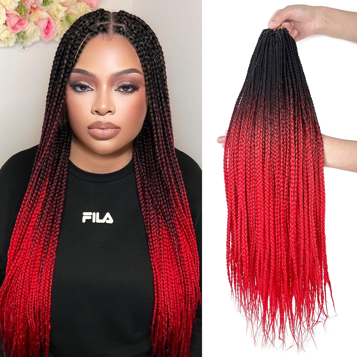 Black to red