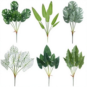 ต้นมอนสเตอร่าประดิษฐ์สีเขียวสำหรับจัดสวนและผนังสีเขียว ต้นไม้ประดิษฐ์สำหรับตกแต่งฉากหลังงานแต่งงาน - Product Image 1