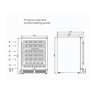 <span class=keywords><strong>Bacchus</strong></span>-enfriadores de vino integrados, el mejor compresor de doble zona, refrigerador de vino con pantalla de acero inoxidable, venta al por mayor - Product Image 3